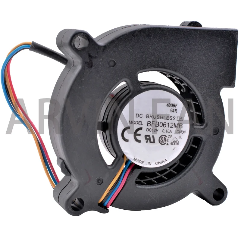 Новый оригинальный центробежный турбонагнетатель BFB0612MB DC12V 0.18A 6 см 60x60x15 мм с двумя шариковыми проекторами, охлаждающий вентилятор