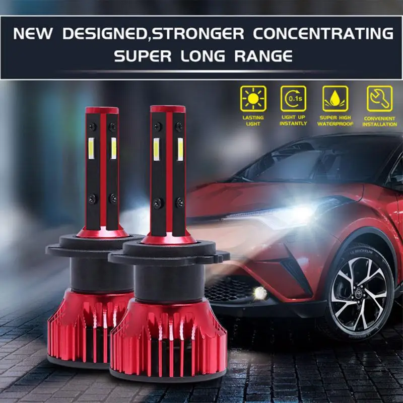 

1 Set Of On-board LED Headlamp H8/9/11 56W Automobile Headlamp High Beam 6500k 8000lm LED Automobile Driving Lamp Night Lamp