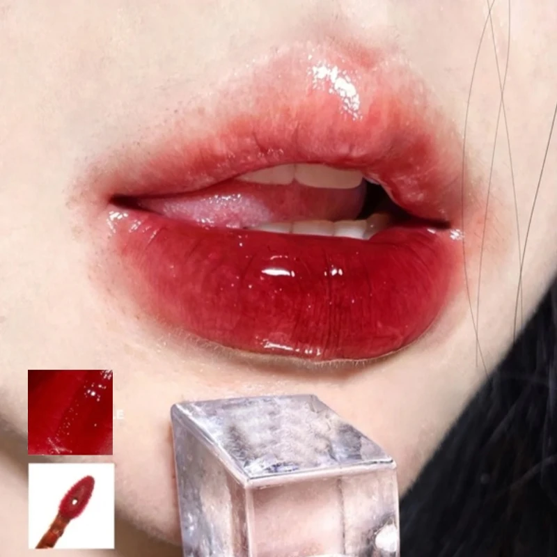 

Water Mirror Lip Glaze Liquid Lipstick Non-stick Cup Longlasting Moisturizing Lip Gloss Women Silky Smooth Jelly Lip Tint Makeup