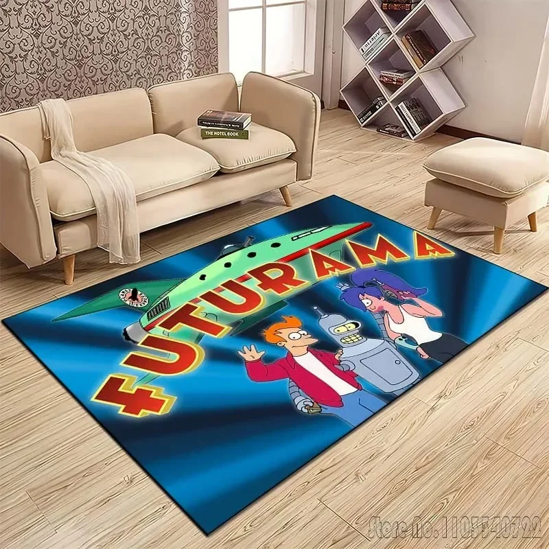 Классический мультяшный ковер с рисунком F-Futurama для гостиной спальни ванной
