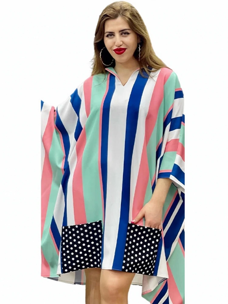 

African Dresses For Women Batwing Sleeve Loose Ropa Mujer 2022 Fashion Traditional Streetwear Kanga African Dress Clothing
