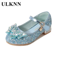 high heel shoes princess stage performance leather shoes student party cartoon childrens shoes sequin crystal kids moccasins