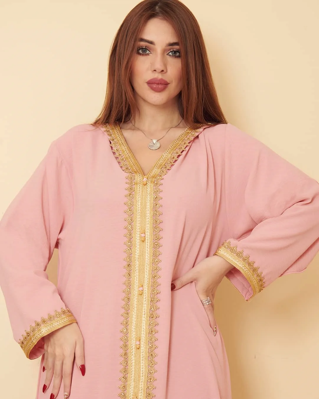 Women's Hooded Robe Linen Gold Lace Embroidery Muslim 2023 New Women's Abaya Dress Large Swing Clothes for Muslim Women