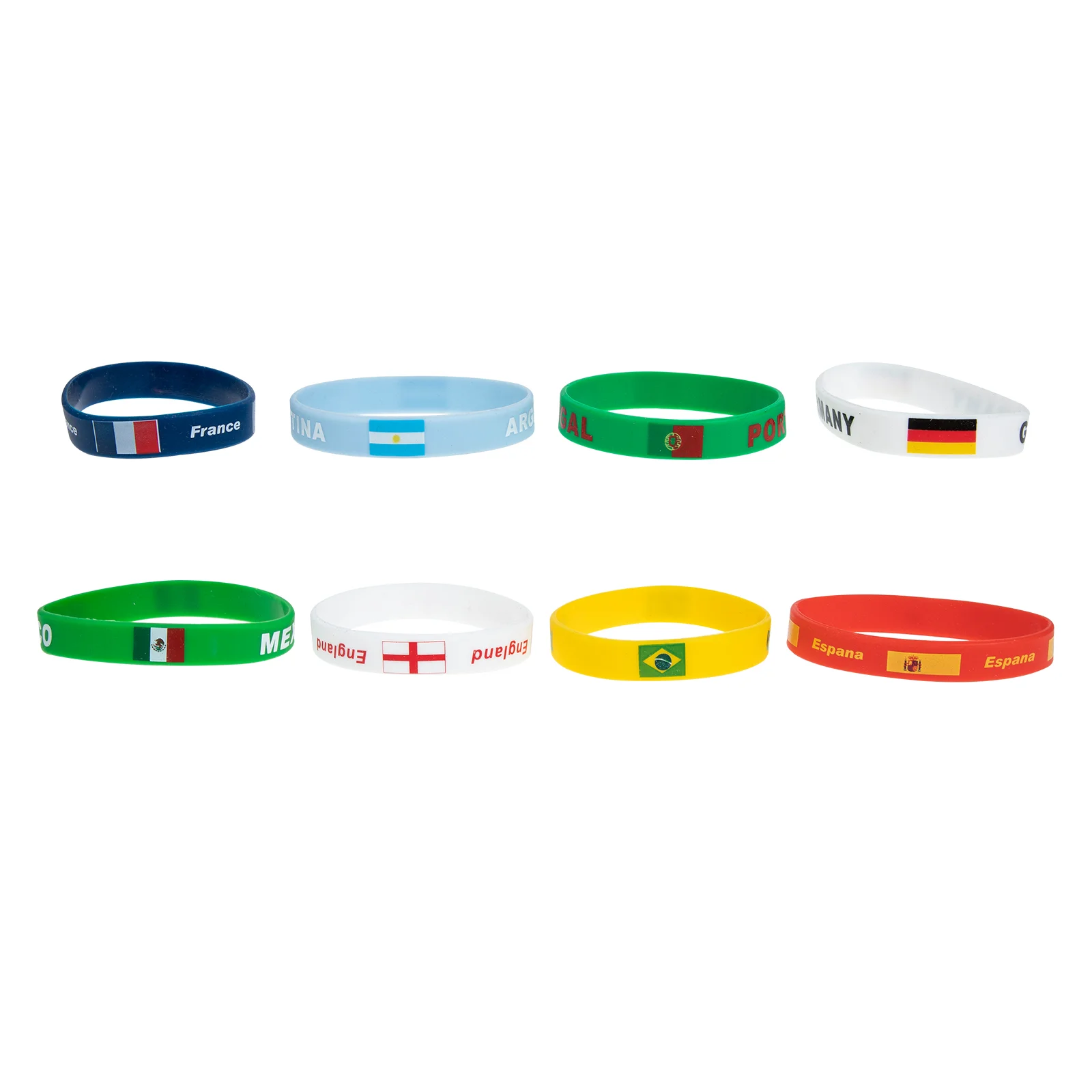 

Wristbands Bracelets Soccer Silicone Bracelet Cup World Qatar Flag Wristband Sportsgame Football Party Rubber Supplies Elastic