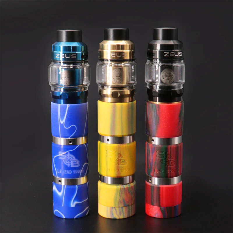 

SOB V2 Box Mod Kit Mechanical Mech Mod 25mm Fit Dual 18650 Battery with Zeus Sub Ohm RTA Bottom Adjustable Tank Atomizer Vape