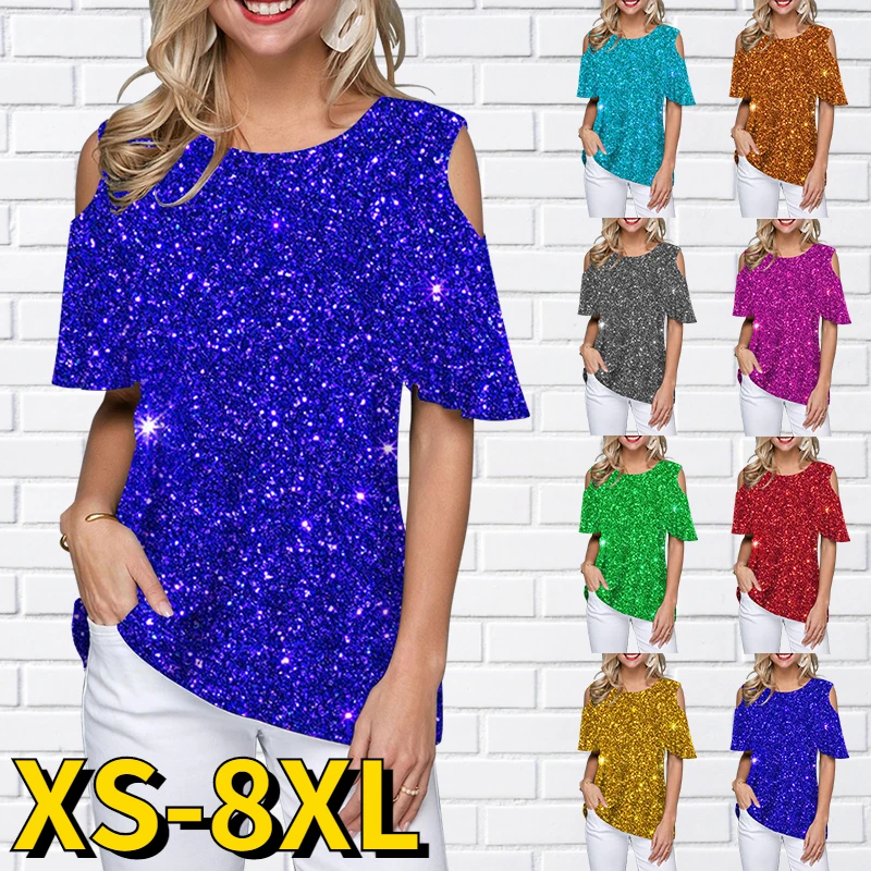 

2022 Women's T-Shirt Short Sleeve Retro Print T-Shirt Summer Round Neck Casual Fashion Ladies Off-the-shoulder Top Tee Shirt