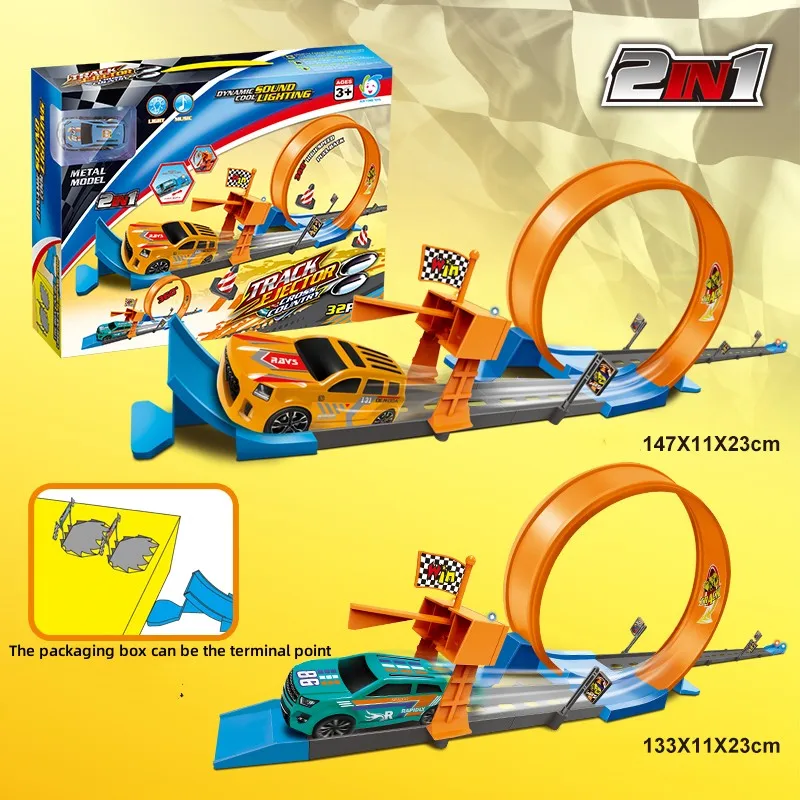 Model Racing Track Diy Assembled Kits Catapult Rail Boy Toys For Children Education Gift