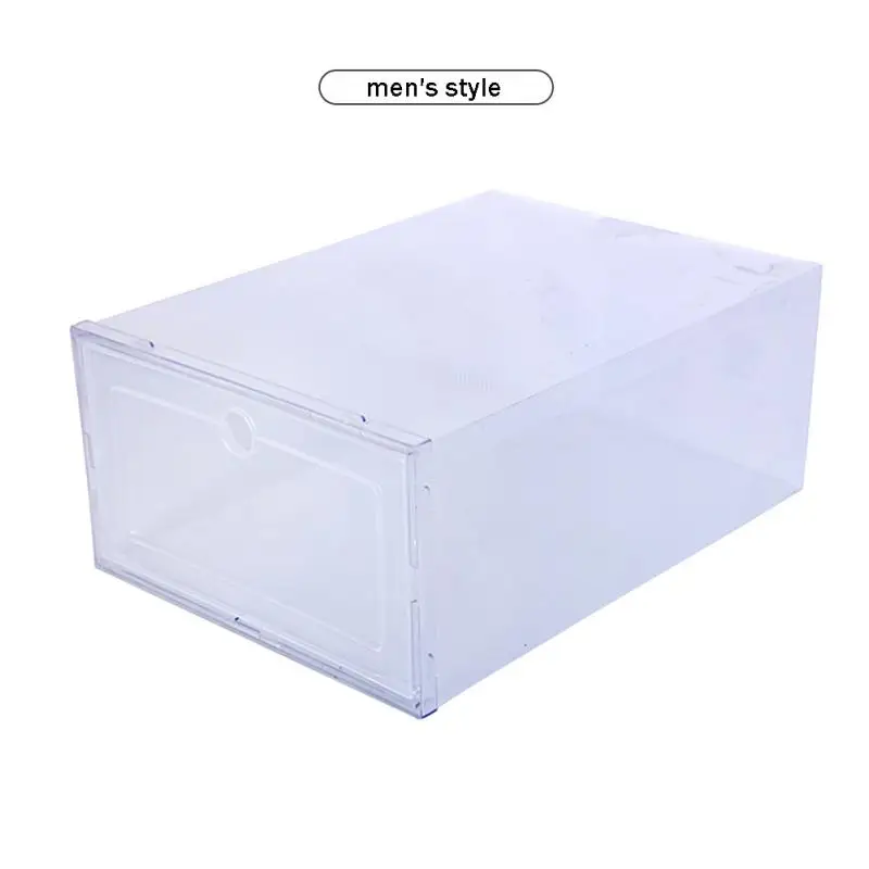 

Thickened Stackable Transparent Shoe Box Foldable Plastic Shoes Case Stackable Box Organizer Dustproof Multi-size Drawer Case