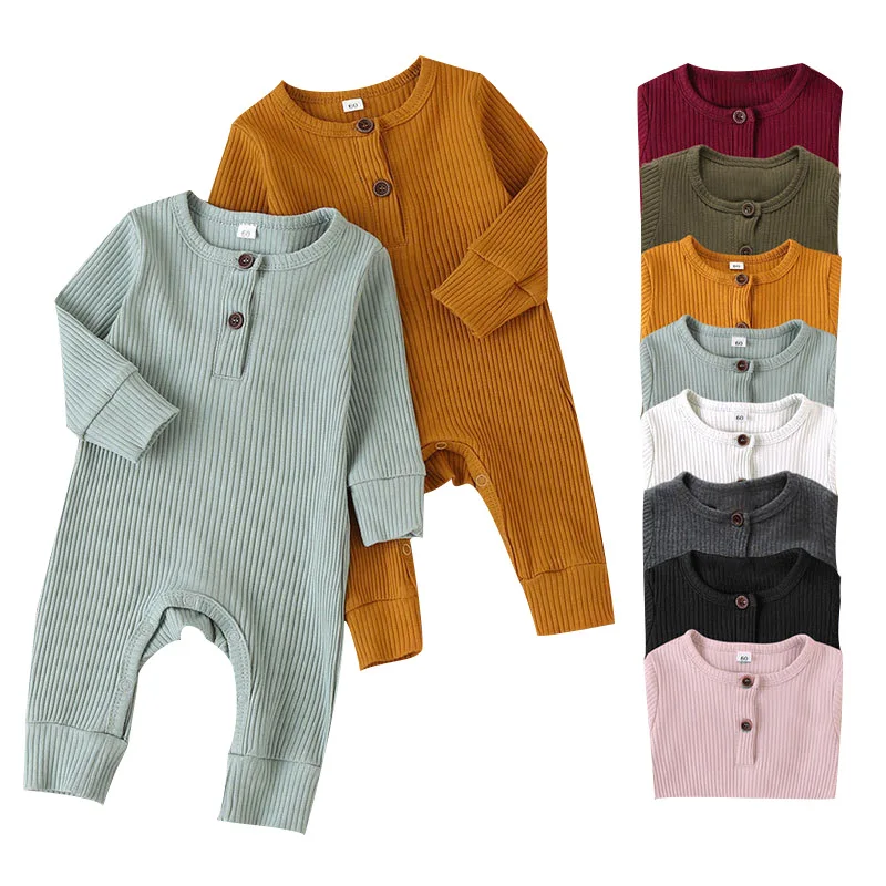 

Spring Autumn Newborn Infant Baby Boys Girls Romper Playsuit Overalls Cotton Long Sleeve Jumpsuit Baby Onesie Clothes New Born