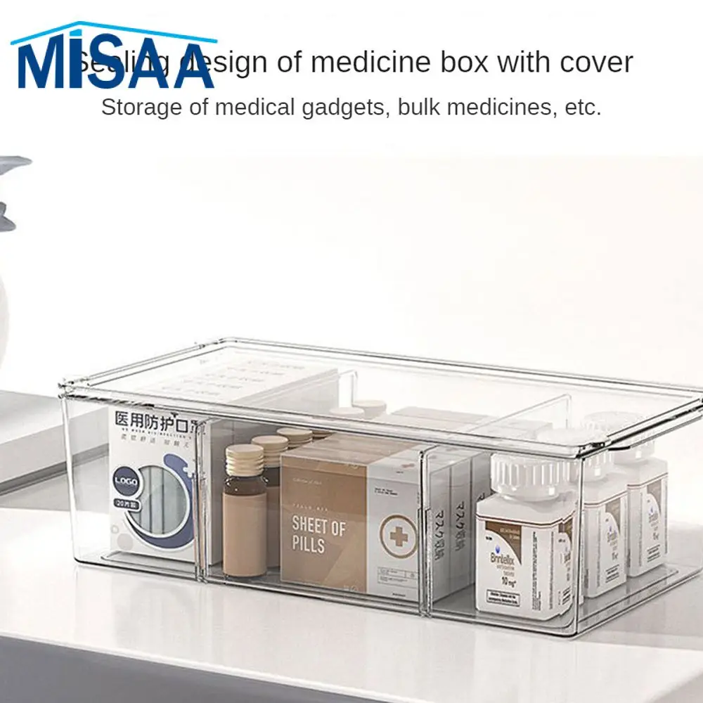 

High Quality Three-compartment Storage Box Multifunction Storage Supplies Best Seller Transparent Medicine Storage Box Durable