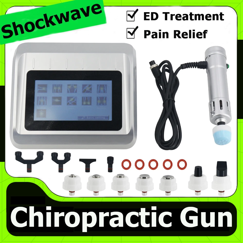 

250MJ Shock Wave Pain Physiotherapy Chiropractic Device Touch Screen Shockwave Therapy Machine ED Treatment Erectile Dysfunction