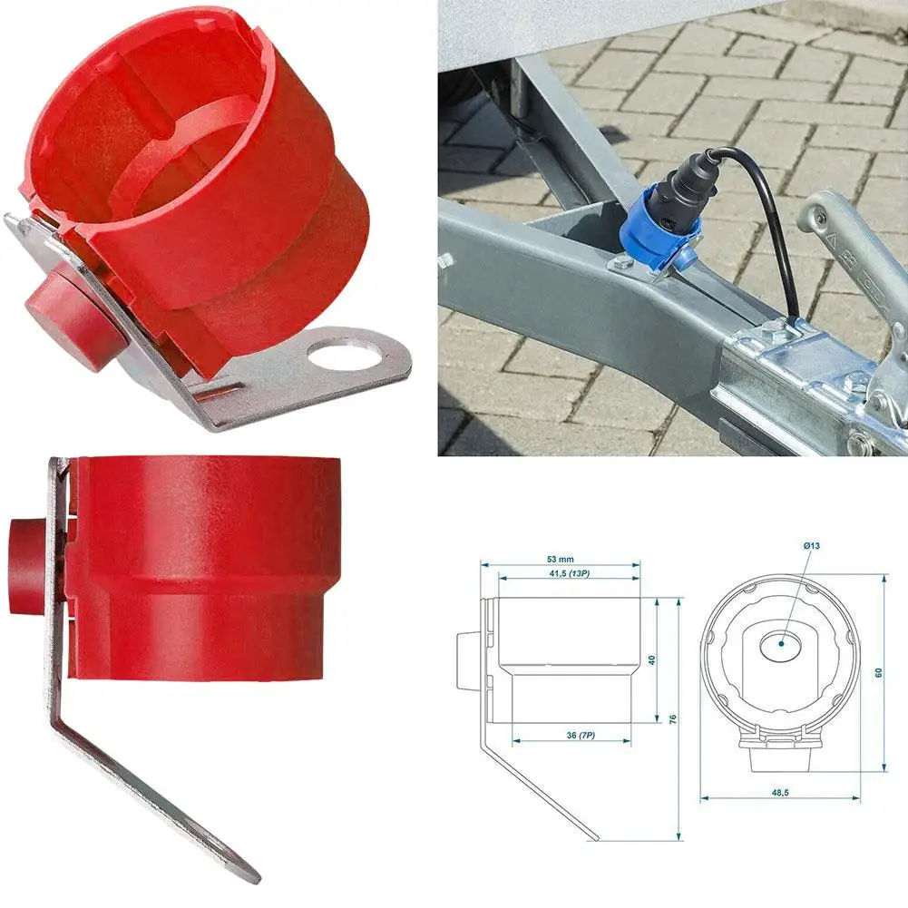 Фиксированный соединитель прицепа из АБС-пластика подходит для установки 7/13