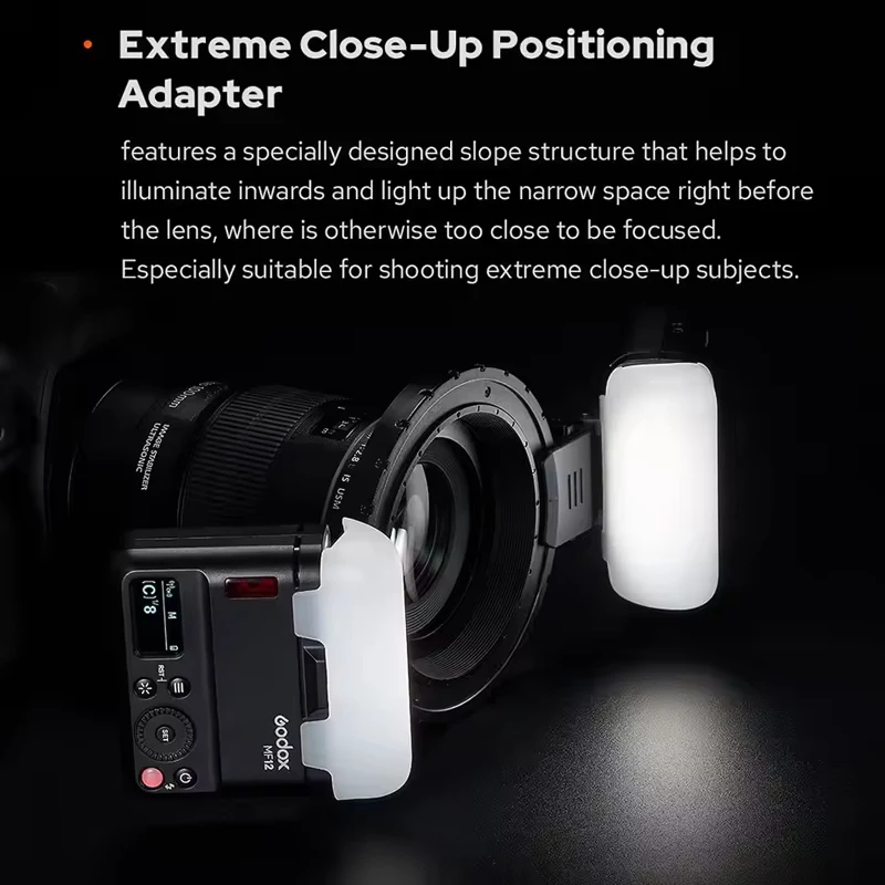 Фото Godox MF12 MF12-K2 Flash TTL Macro Speedlite Flash 2,4 ГГц с беспроводным управлением Speedlight для Sony Canon Nikon Fuji Olympus Pentax №5