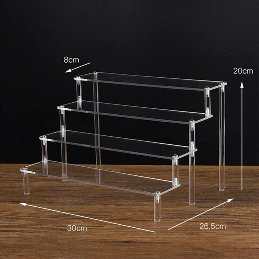 

2/3/4 Layer Acrylic Display Stand For Doll Figures Cupcake Cosmetic Nail Polish Clay Figurine Jewelry For Display Stand Riser