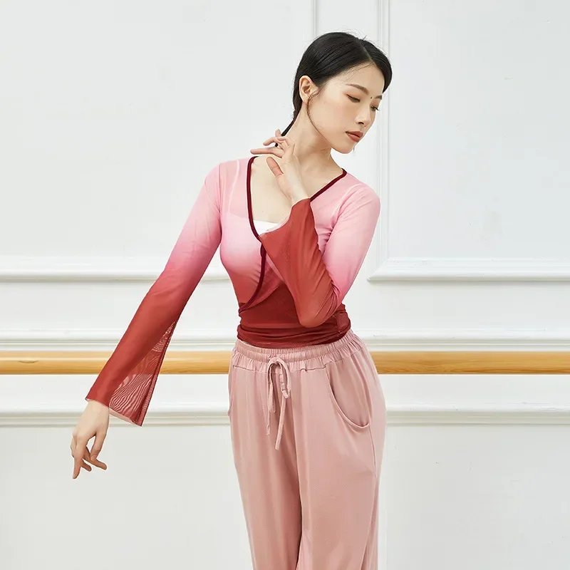Женский Классический танцевальный костюм топ тело с постепенным изменением