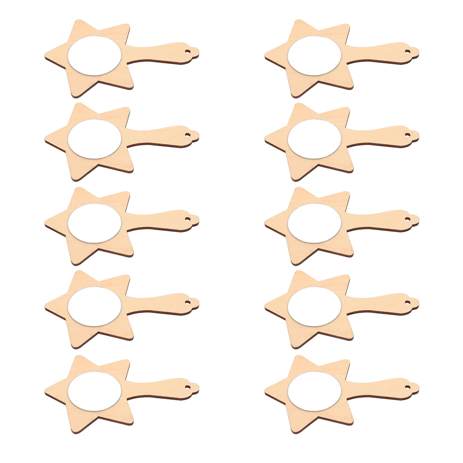 

Small Wooden Mirror Blank Handmade Kids Educational Supply Makeup Princess Decor Materials