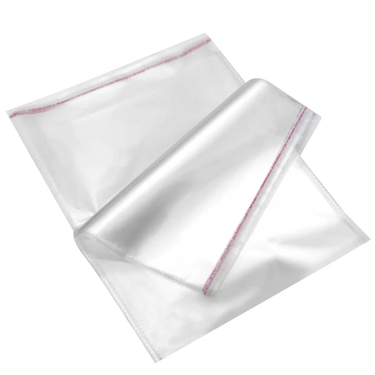 

BESTOMZ 100pcs 30 x 40cm Clear Plastic Cello Bags Grip Peel and Seal Strong Packing Self Adhesive for Bakery Soap Cookie