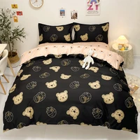 cartoon print style 34pcsset cute bedding sets for kids boy and girl bed linings duvet cover with bed sheet pillowcase