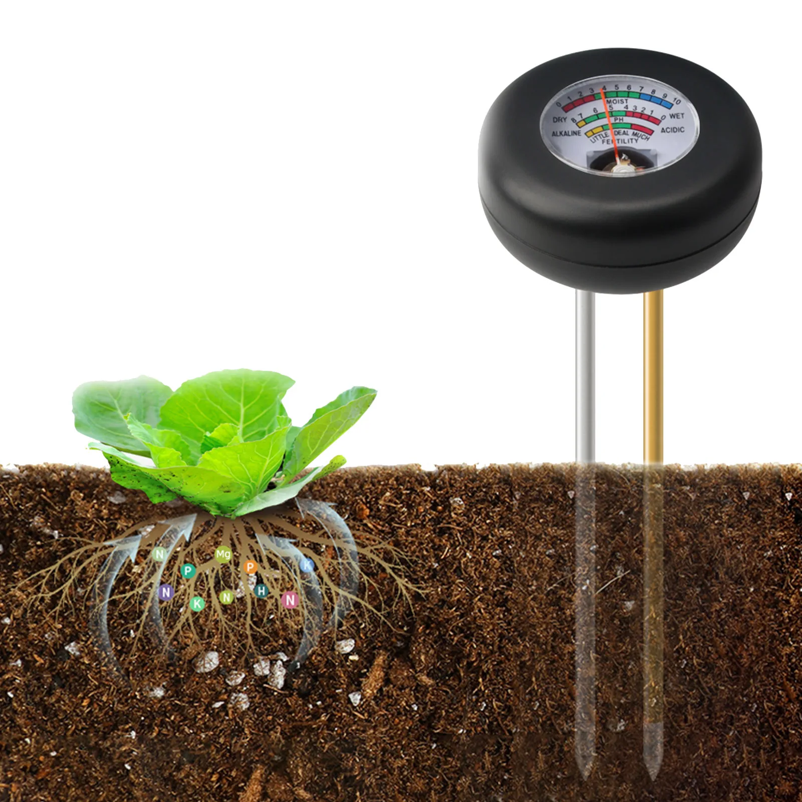 

Измеритель влажности почвы 3 в 1, средство для ухода за растениями