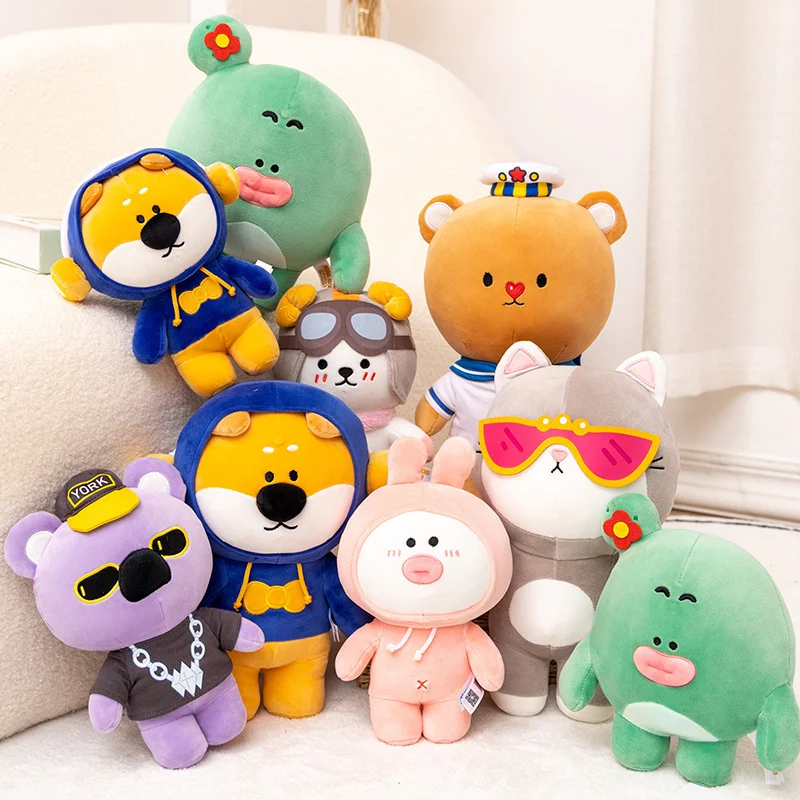 

Корейский тренд медведь и ее друг плюшевая игрушка кукла мультфильм аниме декоративное украшение для ребенка подруги подарок на день рожде...