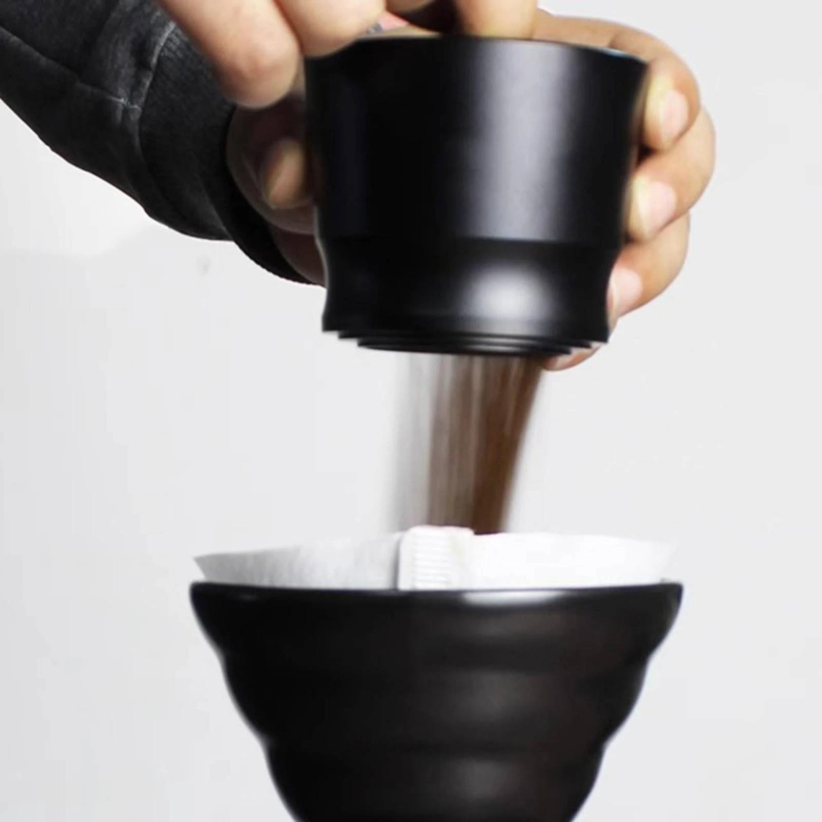 Фото Набор для распределения кофе: конический распределитель для эспрессо, инструмент для кофейного порошка, предотвращающий образование комков, с каналами для уменьшения зазоров №3