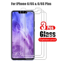 3pcs 9d tempered glass for iphone 6s plus 6 screen protector hd film