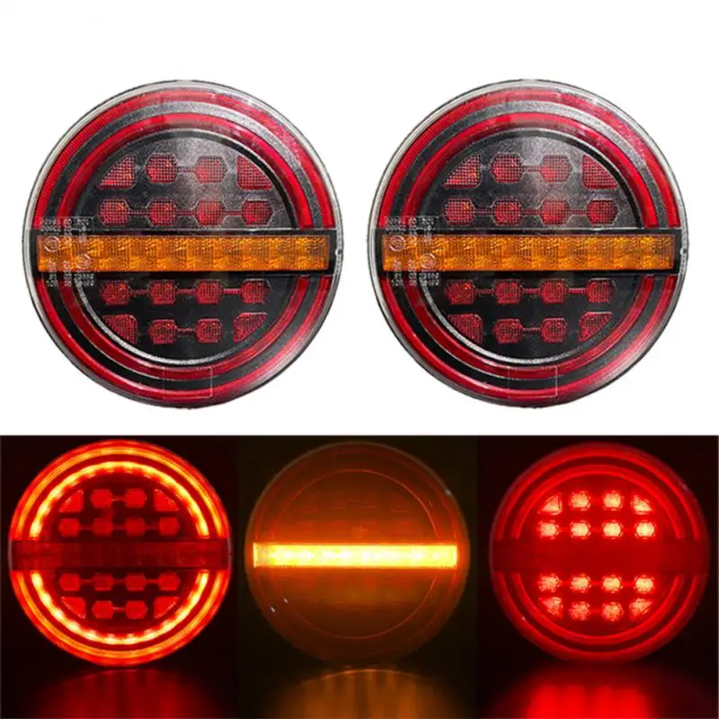 

4 Inch Led Round Taillight DC12/24V Car Taillights Brake Light Warning Signal Lamp Truck Tail Light LED Rear Lamp 1Pc