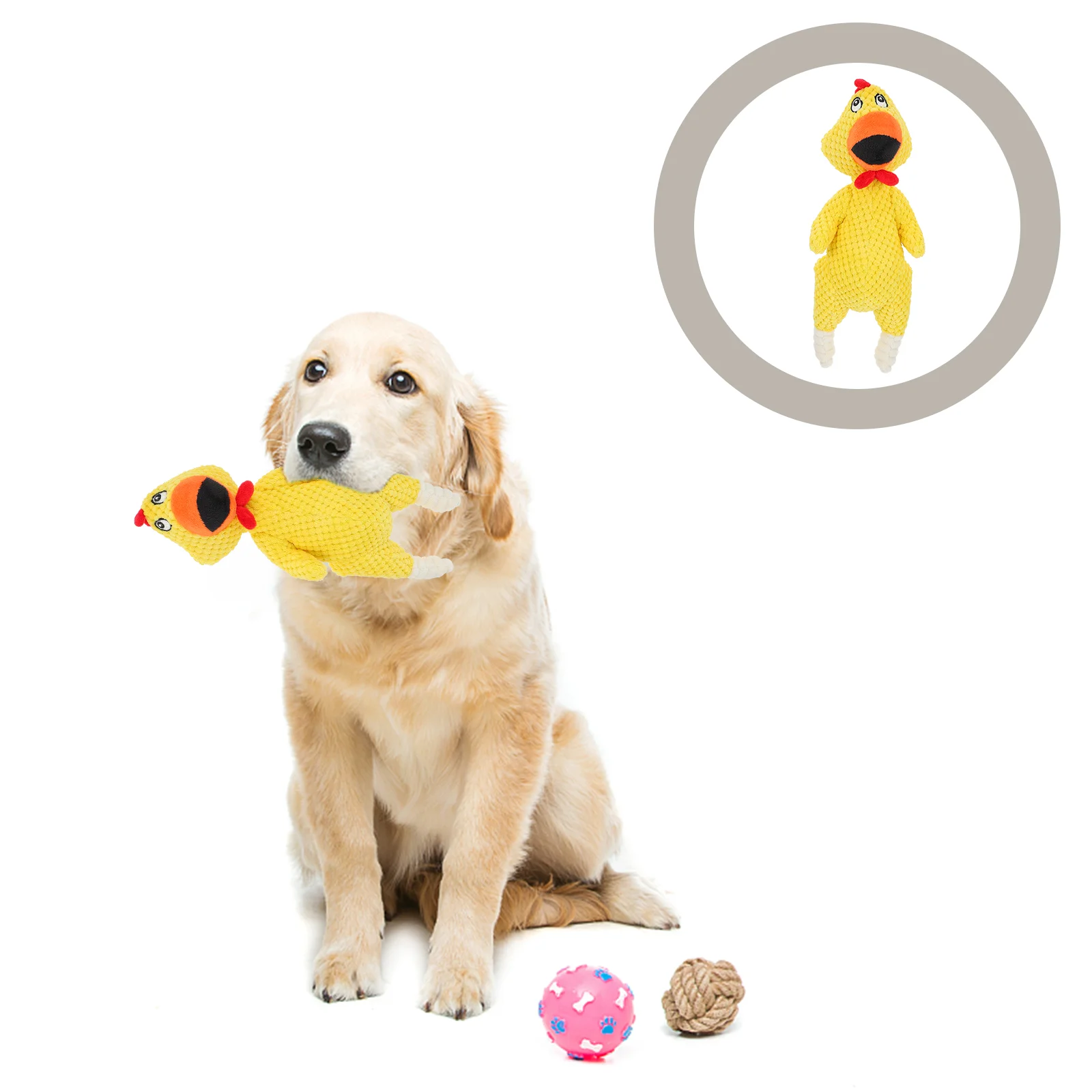 

Toy Dog Chew Plaything Fluffy Stuffed Animals Filling Chewing Plush Pet