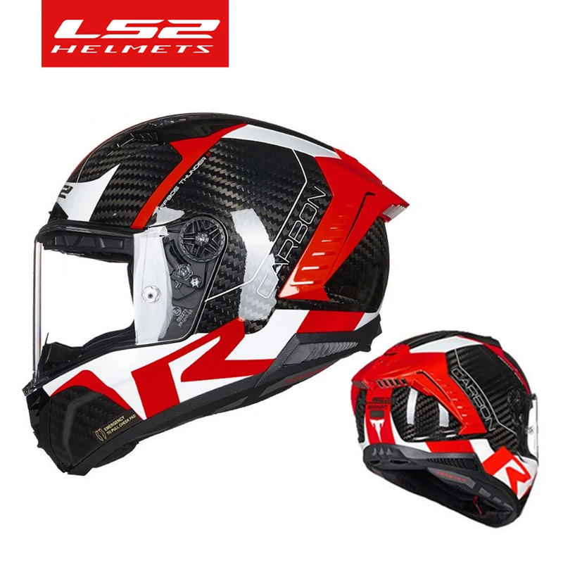 Мотоциклетный шлем LS2 THUNDER на все лицо шлемы из углеродного волокна ls2 ff805 гоночные