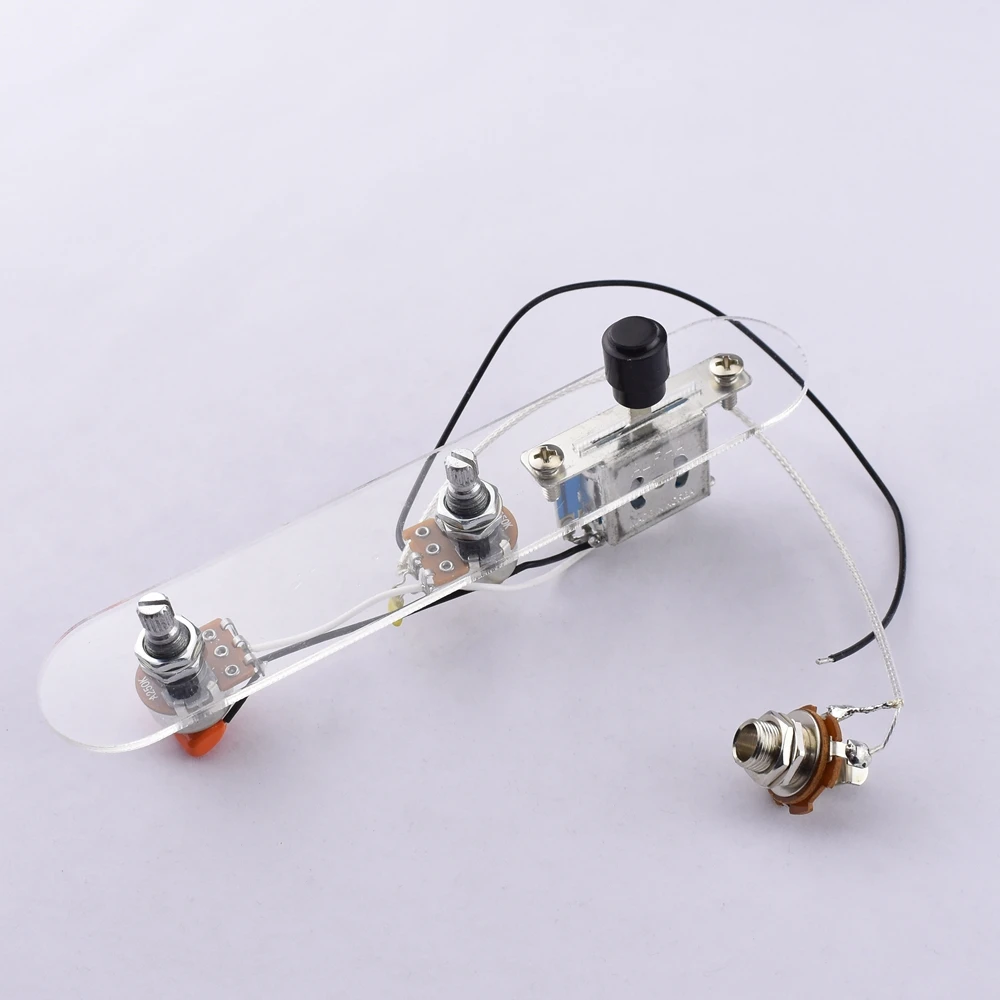 

1 Set High Quality Electric Guitar Wiring Harness ( 2x 250K Pots + 3-Way Switch + Jack ) With Control Plates