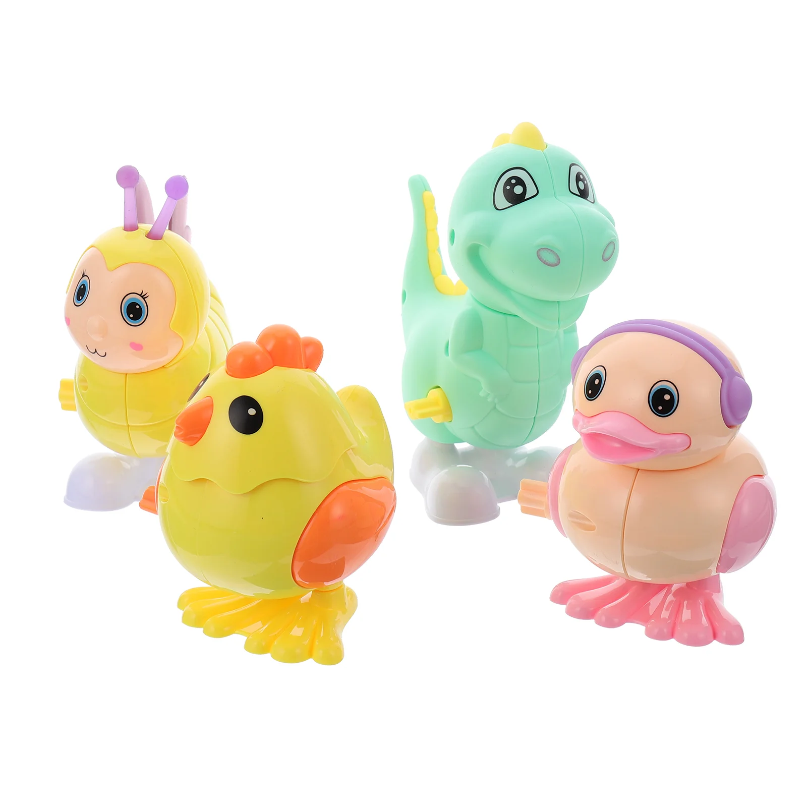 

4 Pcs Kid Clockwork Toys Bath Toys Kids Wind Spring Bath Toys Toddler Clockwork Animal Toys Twine Wind-Up Jumping Toy