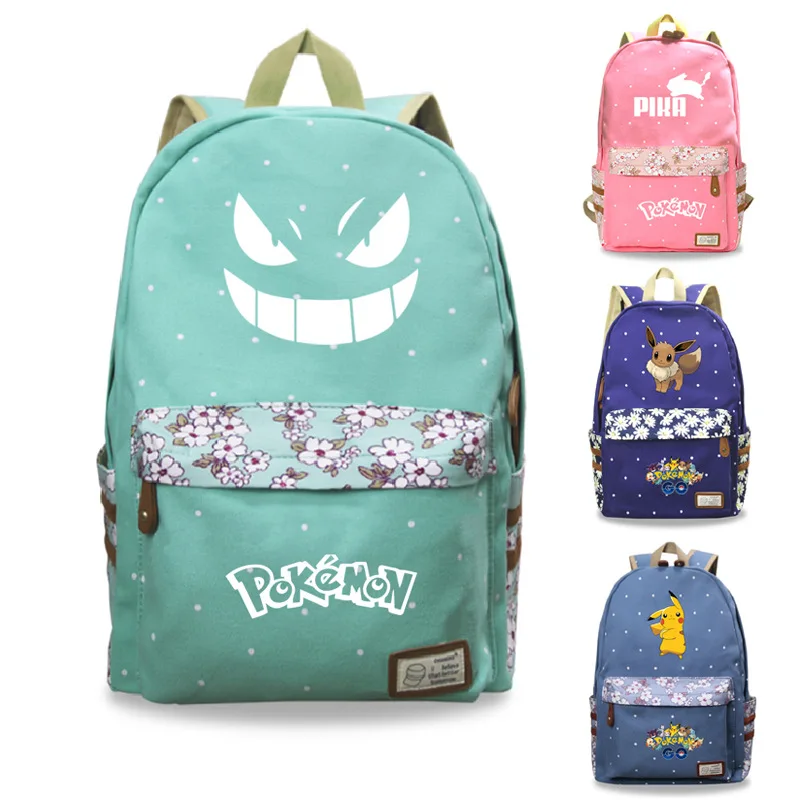 

Pikachu Pokemon Go Backpack Anime Kids Bags Big Capacity Travel Bag Luminous Students Backpack Kids Christmas Birthday Gifts