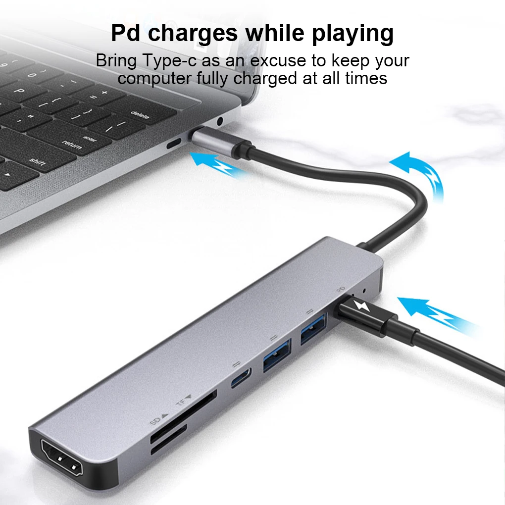 

Док-станция с разъемом USB Type-c и поддержкой быстрой зарядки