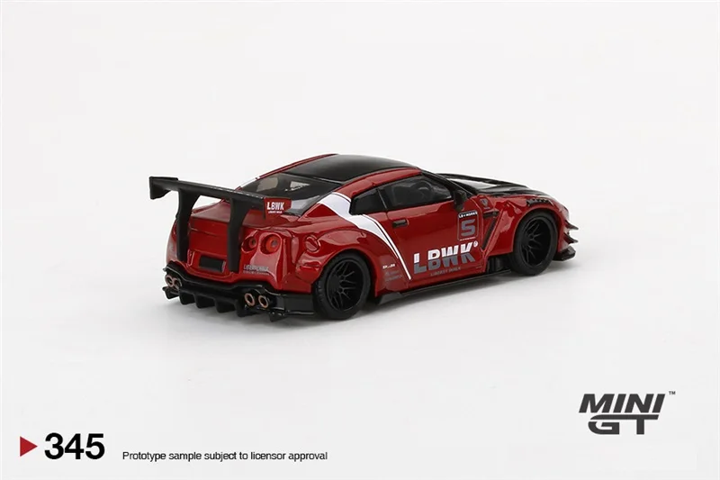 Предзаказ MINI GT 1:64 Nissan GT-R R35 Тип 2 заднее крыло ver 3 Red LB Work Livery 0 литая модель