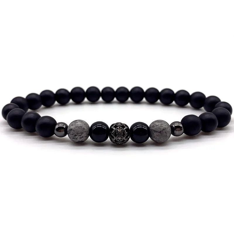 

Vintage Hollow Ball Bracelet Men Fashion 8mm Natural Stone Strand Bracelet For Men Women Jewelry Gift Pulsera De Los Hombres