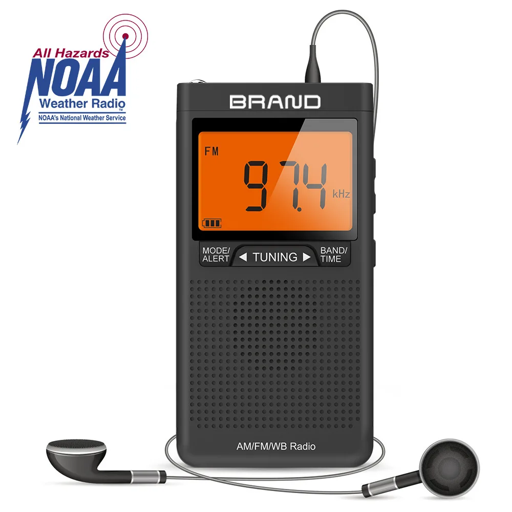 Backlit Display Digital Radio Receiver