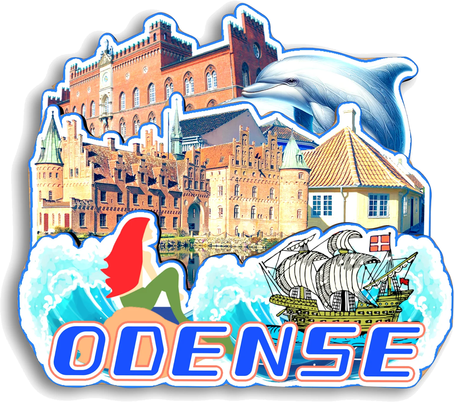 Копенгаген иннова инноваций рынка Риб) Roskilde Skagen DENMARK Магнит на холодильник