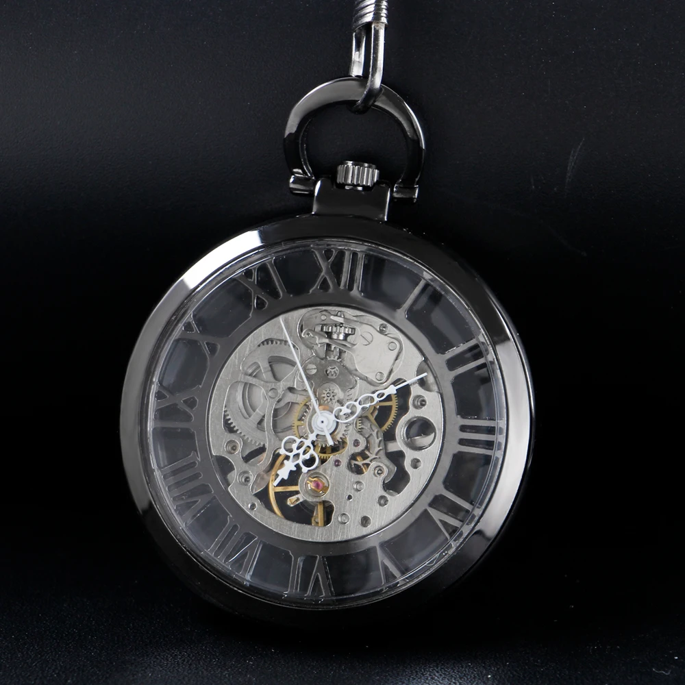 Silver Retro Mechanical Pocket Watch Special Hollow Out Design Unisex Necklace Timing Pendant Men's and Women's Pocket Watch