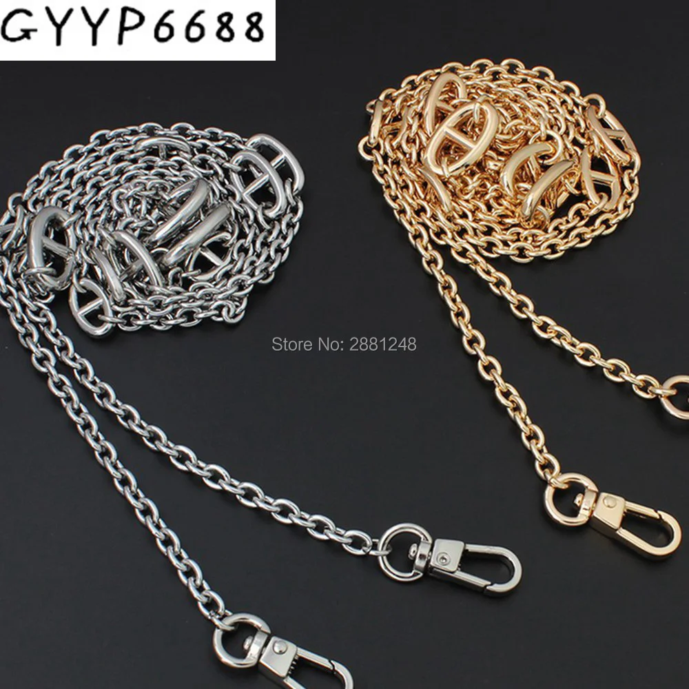 5-20pcs Gold Silver Chain Strap Shoulder Bag Straps High Quality copper Metal Bag Parts & Accessories Chain Bags Strap