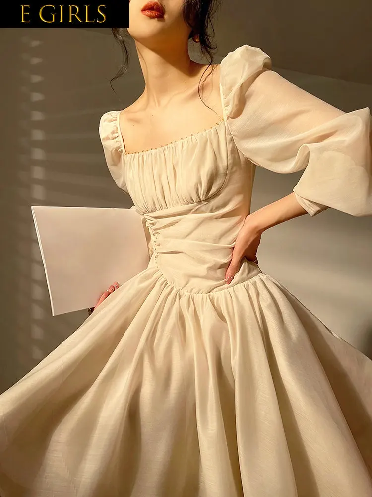 

Elegant Party Dresses For Women 20232023 Summer Pure Color Elegant Mini Dress Woman Casual Long Sleeve Short Party Dress Beach S
