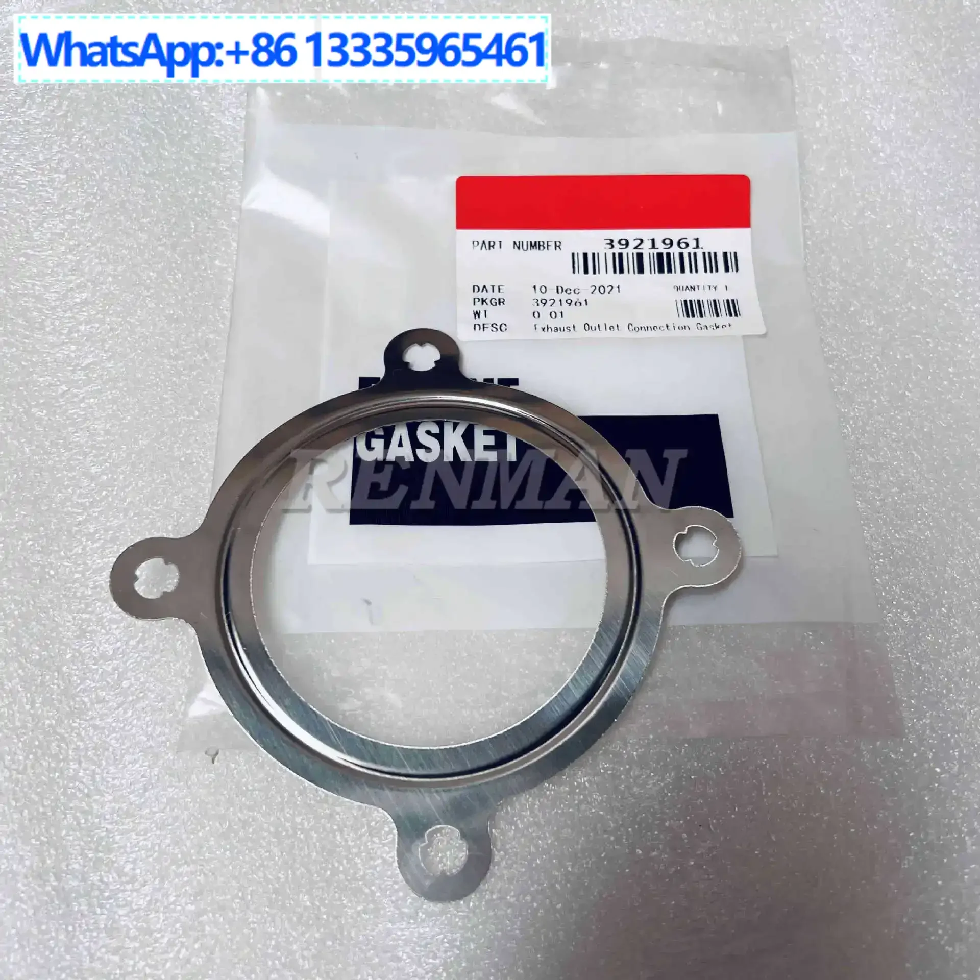 

10 шт. Cummins QSB морской двигатель, прокладка разъема для зарядного устройства 3921961, прокладка выхлопного разъема