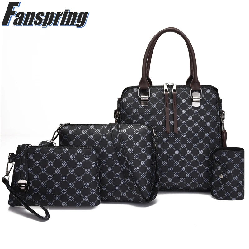

Women Luxury Handbag Fashion Crossbody Shoulder Tote Bag 2022 New High Quality Leather Designer Purses Ladies Four-Piece Set Bag