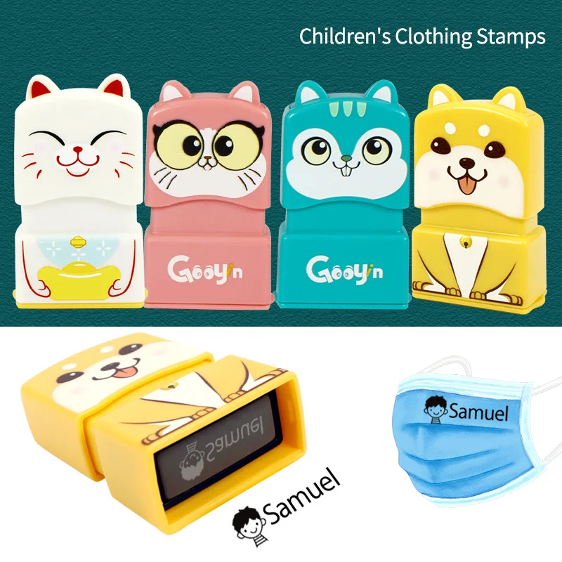 Customized Name Stamp Waterproof Toy Baby Student Clothes Chapter Wash not Faded Children's Seal Customized Stamp Gifts