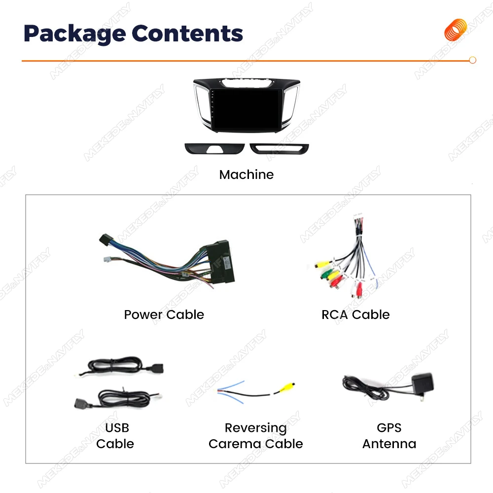  NaviFly 2DIN Android 14 для Hyundai Creta IX25 2015-2019 Беспроводной Carplay Авто Радио GPS Автомобильный