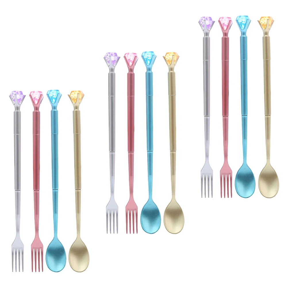 

12 Pcs Cutlery Styling Pen Students Stationery Office Supplies Gel Neutral Spoon Pens Writing Plastic Kids Forks