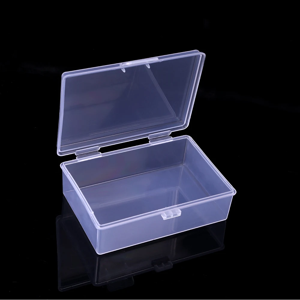 

Mini PP Plastic Box Rectangular ID Band Card Storage Box Transparent Dustproof Durable Strong Jewelry Storage Case Container