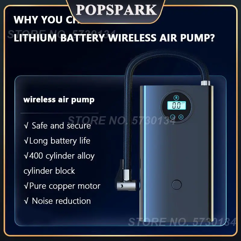 

Беспроводной портативный воздушный компрессор, насос, Прочный Электрический воздушный насос для моторов, электрических автомобилей, мотоц...