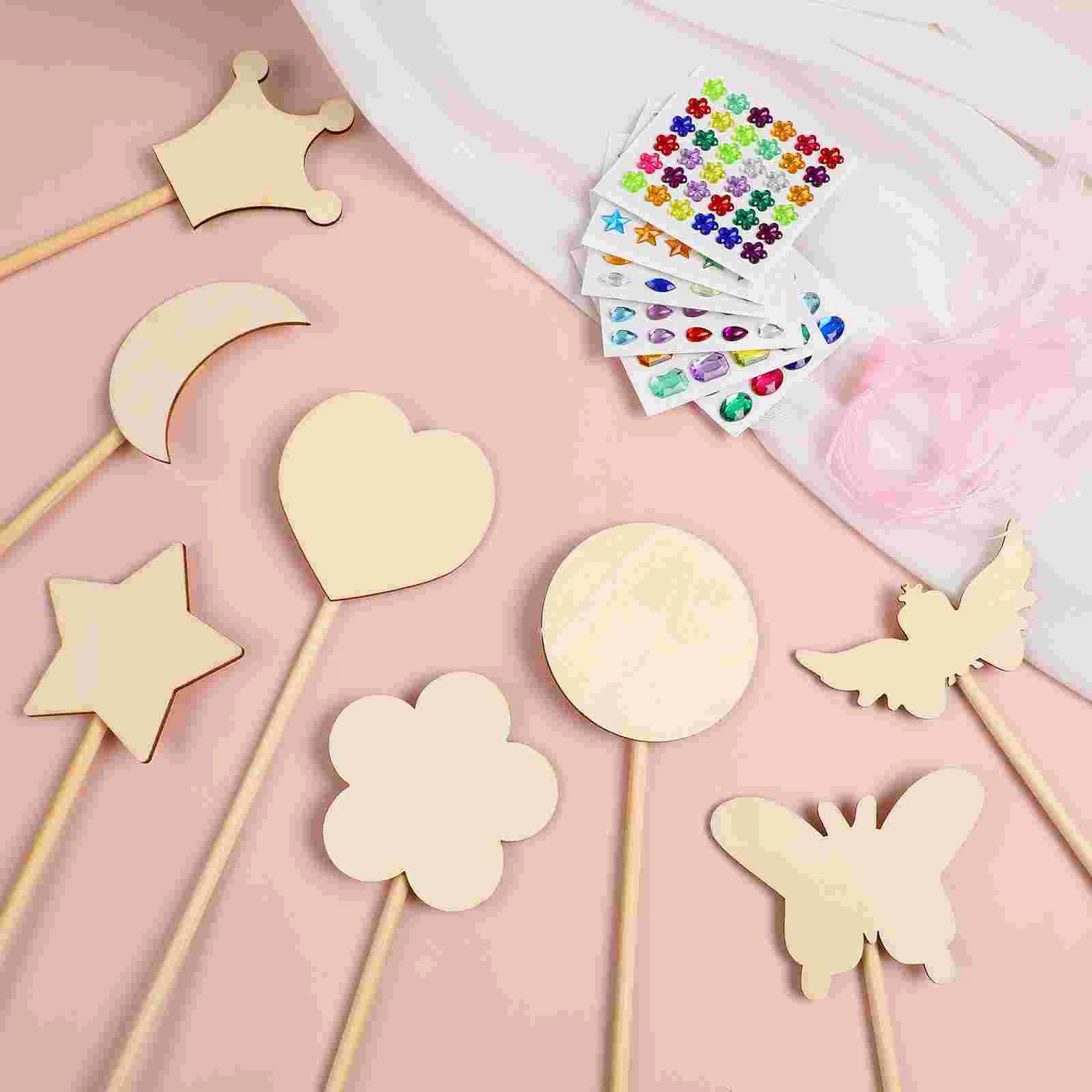 

Fairy Wand Child Kids DIY Stage Performance Prop Party Supply Baby Girl Wands Wooden