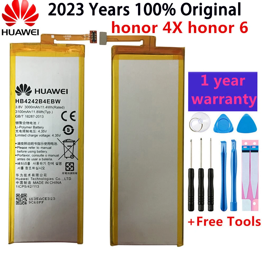 

Сменный аккумулятор для телефона Hua Wei HB4242B4EBW для Huawei honor 6 искусственных задних планшетов, honor 4X 3000 мАч