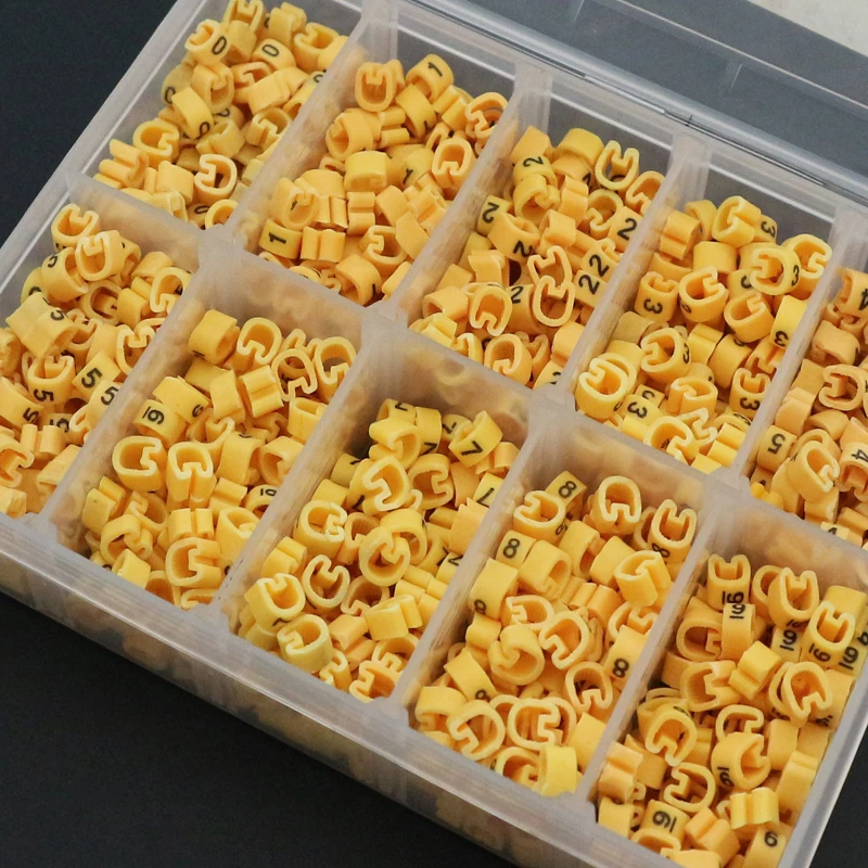 EC-0/1/2/3/5 пластиковые 10 Trellis наборы кабелей маркеры от 0 до 9 номер красочная трубка